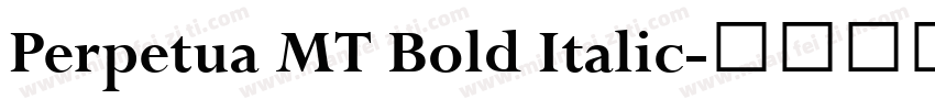 Perpetua MT Bold Italic字体转换